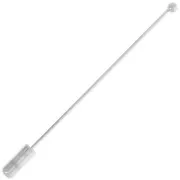 Fibula con punta a sfera 64 mm - Argentato x10