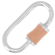 Chiusura a vite ovale 18x9 mm - Argento 925 - Resina epossidica nuda x1