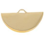 Terminale mezzaluna punta 19,5x11 mm placcato oro 3 micron x1