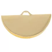 Terminale mezzaluna punta 19,5x11 mm placcato oro 3 micron x1