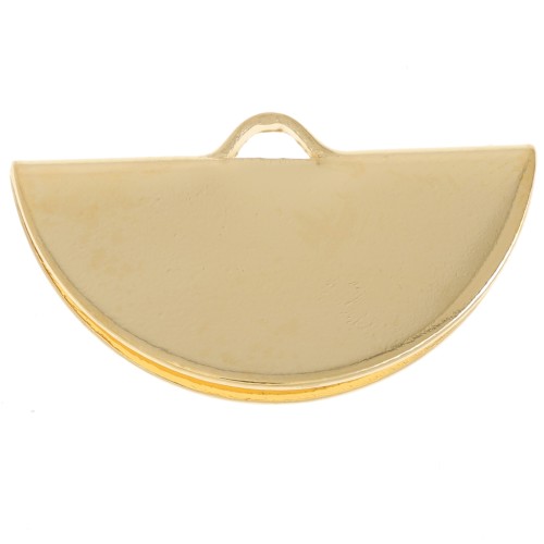 Terminale mezzaluna punta 19,5x11 mm placcato oro 3 micron x1