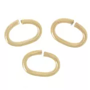 Anelli ovali aperti 7,5x5x1 mm - Dorati con oro fino x50