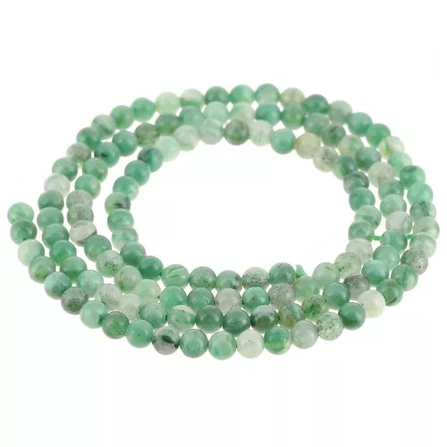 Perline rotonde da 3 mm - Giada africana verde x40cm