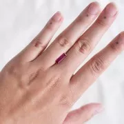 Tormalina rosa taglio baguette 4x11,9 mm - 1,03 carati