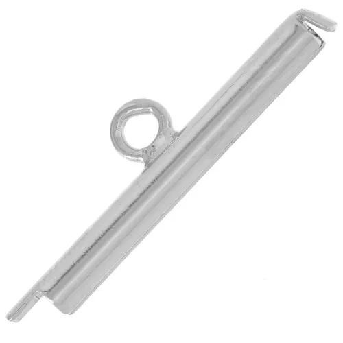 Teminale per tissitura Miyuk Delica 20 mm argento x1