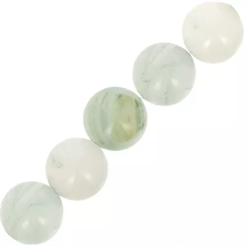 Perline rotonde 8 mm - Giada verde Bingshan Cui x10