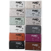 Assortimento di 12 colori di pasta Fimo Effect - Boho x1