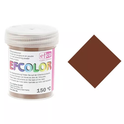Polvere Efcolor di sovrasmalto marrone x25ml