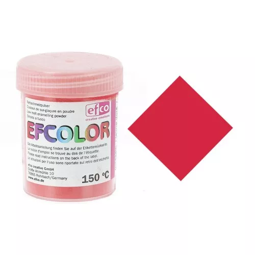 Polvere Efcolor di sovrasmalto rosso x25ml