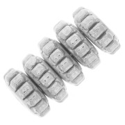 Perline rotonde con palline da 5 mm - acciaio inox 304L x5