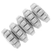 Perline rotonde con palline da 5 mm - acciaio inox 304L x5