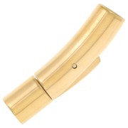 Chiusura 30x7 mm per cordoncino da 5 mm in acciaio inox 316L doratox1