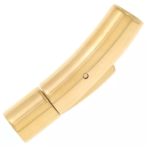 Chiusura 30x7 mm per cordoncino da 5 mm in acciaio inox 316L doratox1
