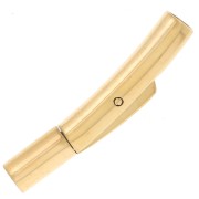 Chiusura clip 25x4 mm per cordoncino da 2 mm in acciaio inox 316L dorato x1
