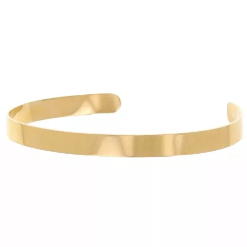 Bracciale 6x160 mm - Acciaio inossidabile 316L dorato x1
