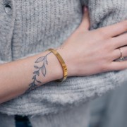 Bracciale 6x160 mm - Acciaio inossidabile 316L dorato x1