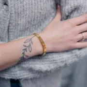 Bracciale 6x160 mm - Acciaio inossidabile 316L dorato x1