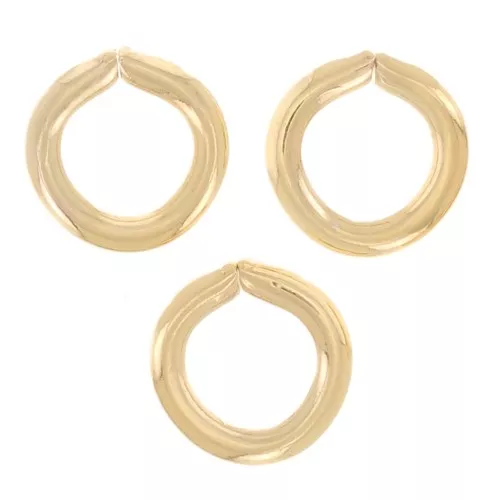Anelli aperti placcati oro da 3 micron 3,8x0,7 mm x4