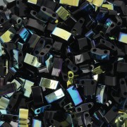 Perline Miyuki Half Tila 5x2.3x1.9mm HTL-257 -Jet AB x10g