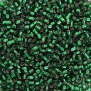 Miyuki Delica 11/0 DB0148 - Verde bosco con bordi argentati x 100 g