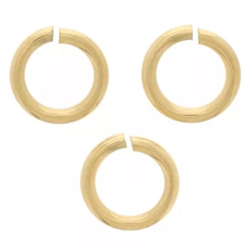 Anelli aperti 5x0,8 mm in acciaio inox 316L dorato x50