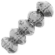 Rondelle metallo mm. 7x4 argentato antico x10