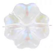 Perla trifoglio in vetro da 10 mm - Effetto AB trasparente x4