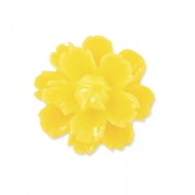 Cabochon in resina fiore mm. 13 Giallo
