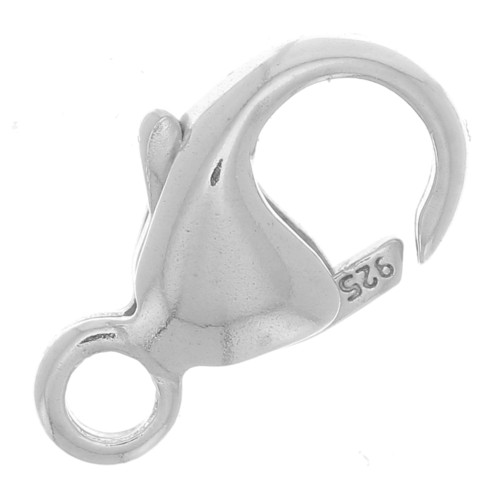 Chiusura moschettone da 9 mm in argento 925 x1