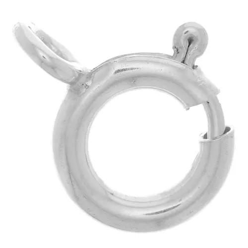 Chiusura a molla da 8 mm con anello chiuso in argento 925 x1