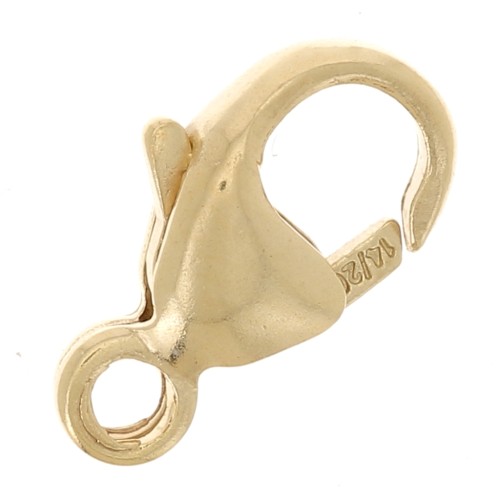 Chiusura a moschettone da 9 mm con anello chiuso gold filled x1