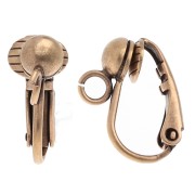 Clip a sfera 15x5 mm con anello aperto - Bronzo x2