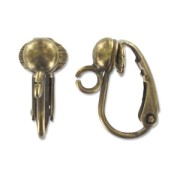 Ganci a clip decorazione palla mm. 5 bronce x2