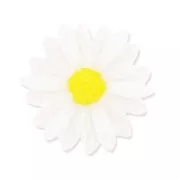 Cabochon margherita in resina 24 mm Bianco