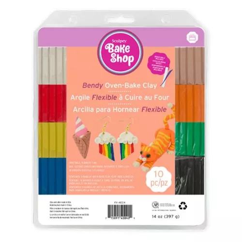 Assortimento di 8 paste Sculpey Bake Shop - Flessibili - Multicolore x1