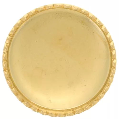 Castone rotondo per cabochon da 10 mm - Dorato in oro fino x1