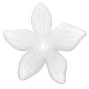 Pendente a forma di fiore 27 mm - Acrilico - Crystal Frosted x1