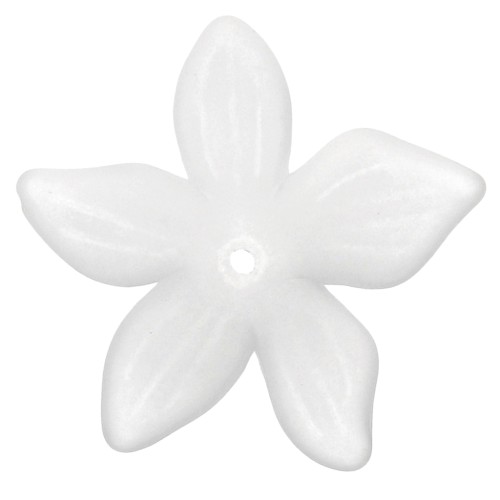 Pendente a forma di fiore 27 mm - Acrilico - Crystal Frosted x1