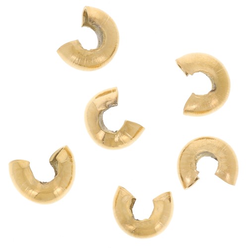 Coprischiaccini 4 mm - acciaio inox 303L dorato x10