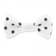 Fiocco grosgrain mm. 26 Bianco a pois Noir|raw }}
