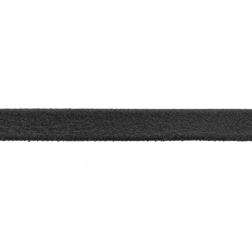 Laccio bifacciale in cuoio ricostituito 6 mm - Nero metallizzato x50cm