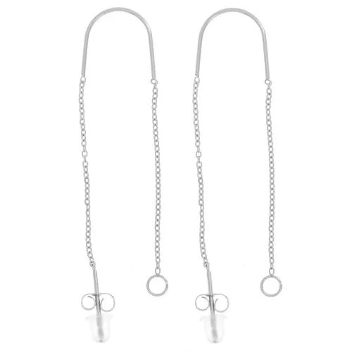 Catene di orecchie passante 45 + 55 mm in acciaio inox 304L x2