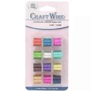 Assortimento di 12 bobine di filo di rame da 0,41 mm x 55 m