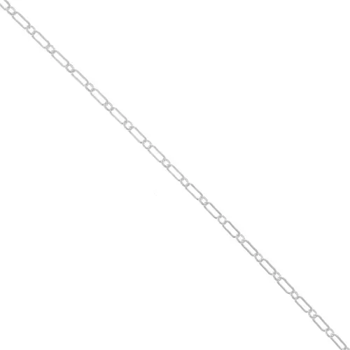 Catena a rettangoli alternati da 3 mm - Argento 925 x50cm