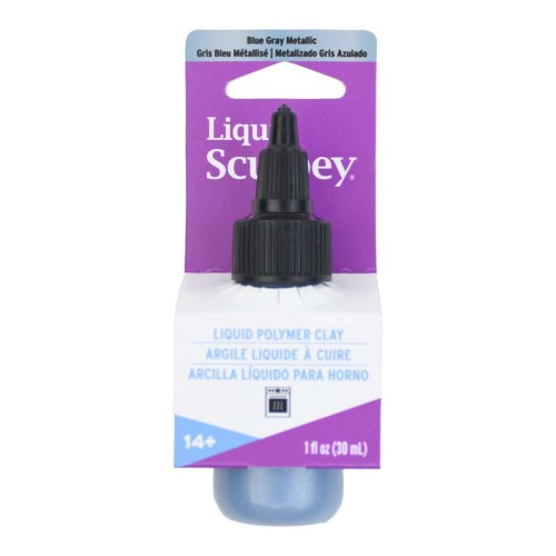 Pasta liquida Sculpey per cottura - Grigio metallizzato blu x30ml