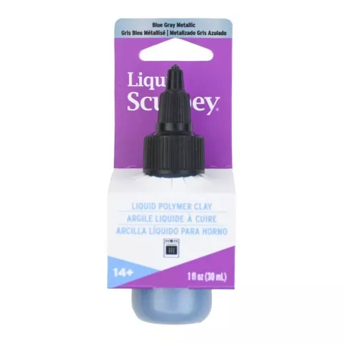 Pasta liquida Sculpey per cottura - Grigio metallizzato blu x30ml