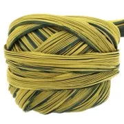 Nastro twill di seta Shibori Indigo Gold x10cm