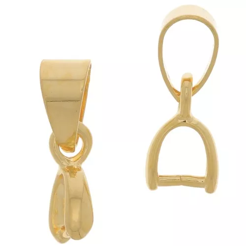 Ganci per pendenti da 13 mm - dorato x5