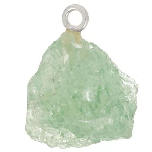 Pendente pietra grezza - Pietra di nascita Mai - Argento 925 - Avventurina x1