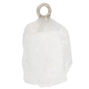 Pendente pietra grezza - Pietra natale di giugno - Argento 925 - Pietra di luna x1|raw }}